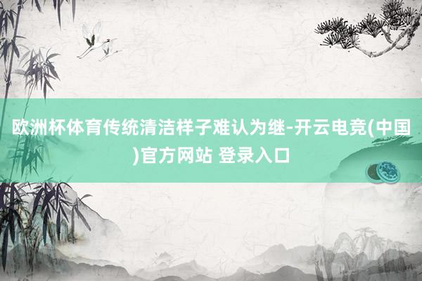 欧洲杯体育传统清洁样子难认为继-开云电竞(中国)官方网站 登录入口