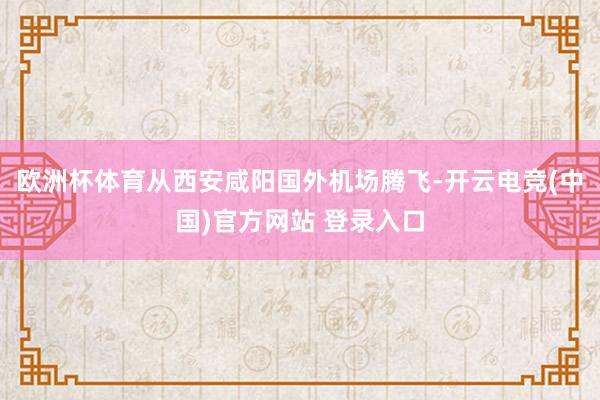 欧洲杯体育从西安咸阳国外机场腾飞-开云电竞(中国)官方网站 登录入口