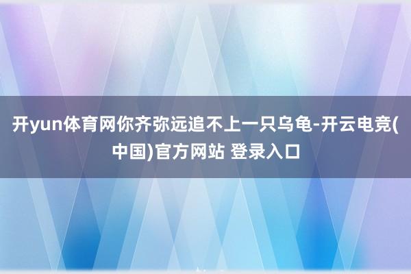 开yun体育网你齐弥远追不上一只乌龟-开云电竞(中国)官方网站 登录入口