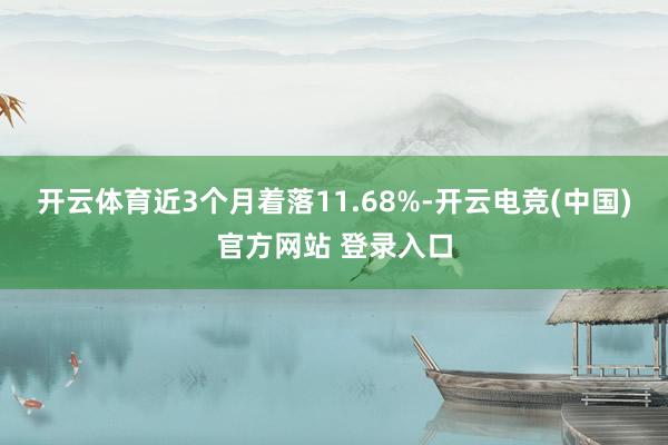 开云体育近3个月着落11.68%-开云电竞(中国)官方网站 登录入口