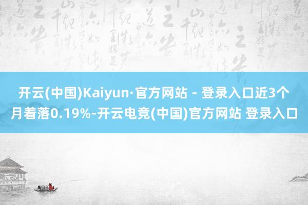开云(中国)Kaiyun·官方网站 - 登录入口近3个月着落0.19%-开云电竞(中国)官方网站 登录入口