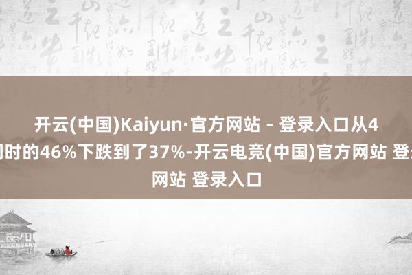 开云(中国)Kaiyun·官方网站 - 登录入口从4月访问时的46%下跌到了37%-开云电竞(中国)官方网站 登录入口