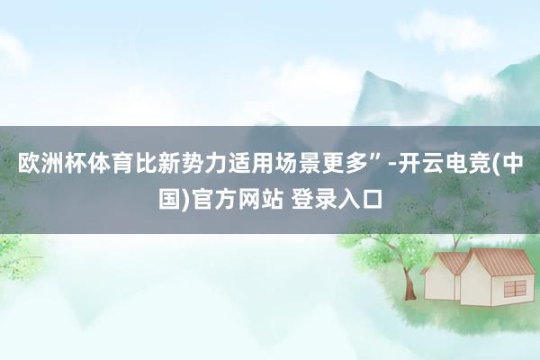 欧洲杯体育比新势力适用场景更多”-开云电竞(中国)官方网站 登录入口